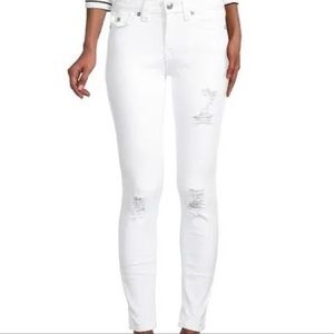 True Religion White Distressed Skinny Jeans